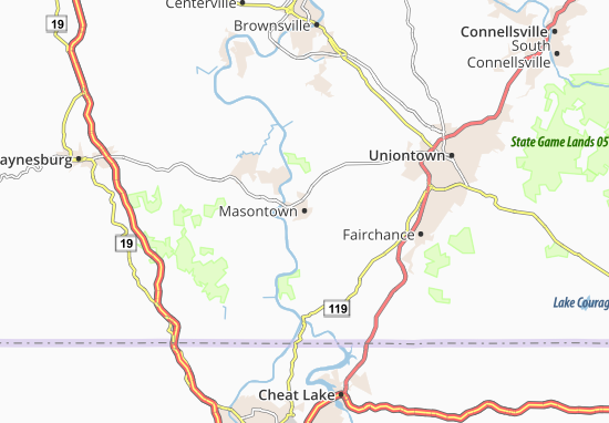 Kaart Plattegrond Masontown