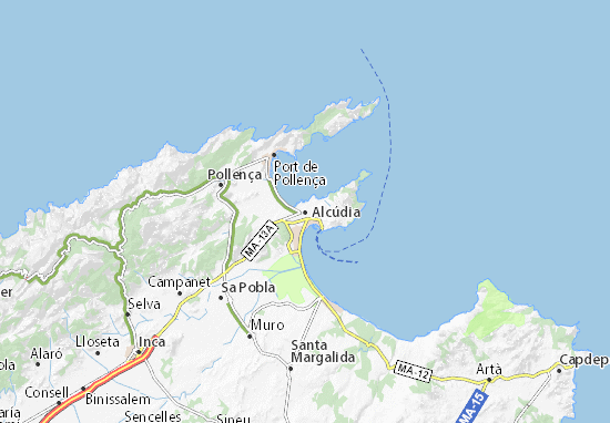 Kaart Plattegrond Alcúdia