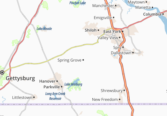 Kaart Plattegrond Spring Grove