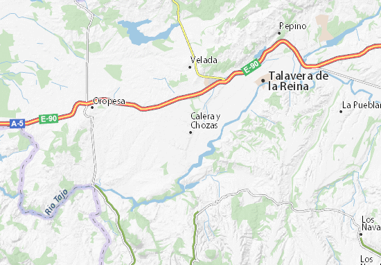 Calera y Chozas Map