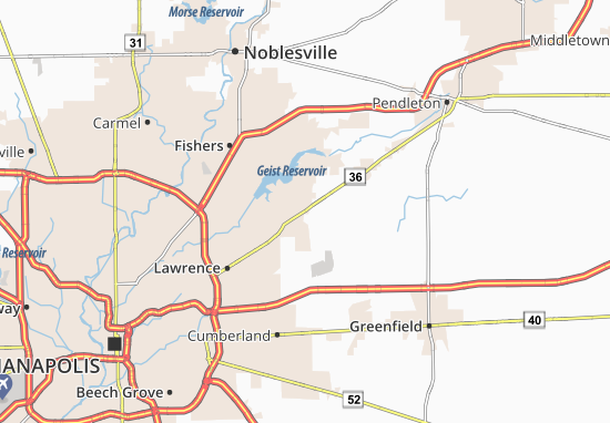 Karte Stadtplan McCordsville