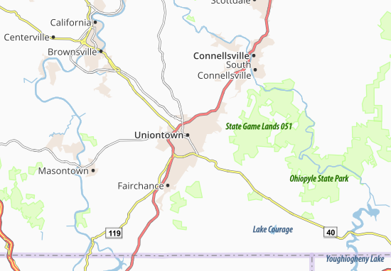 East Uniontown Map