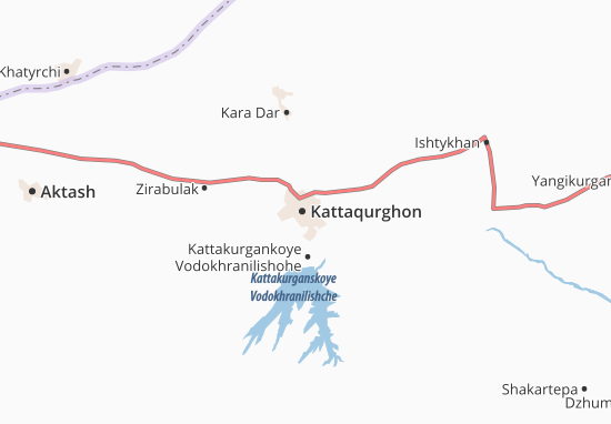 Karte Stadtplan Kattaqorgon