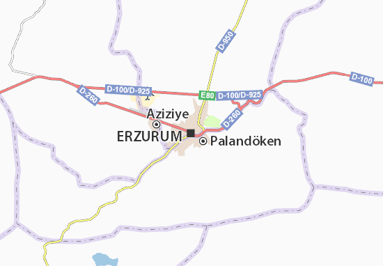 Kaart Plattegrond Erzurum
