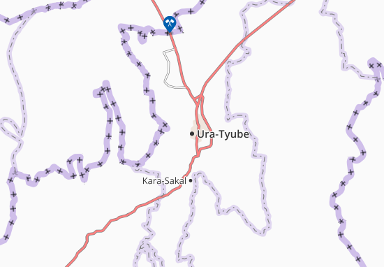 Kaart Plattegrond Ura-Tyube