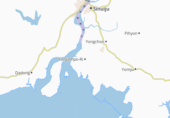 Karte Stadtplan Yongampo-Ri