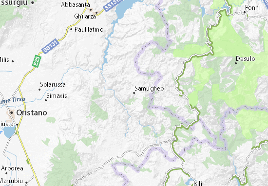 Mapa Samugheo