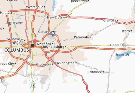 Karte Stadtplan Reynoldsburg