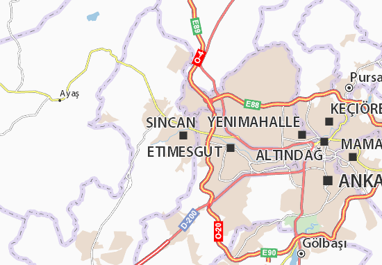 Karte Stadtplan Akşemsettin
