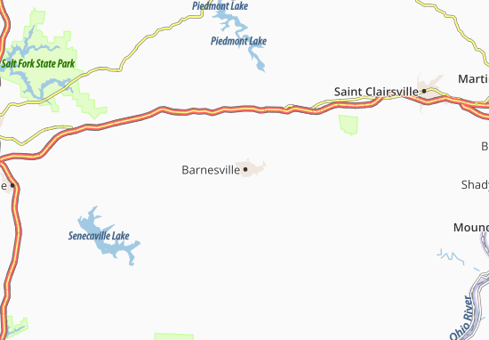 Kaart Plattegrond Barnesville