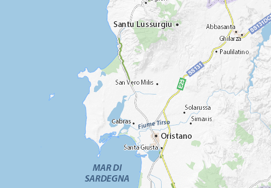 Riola Sardo Map