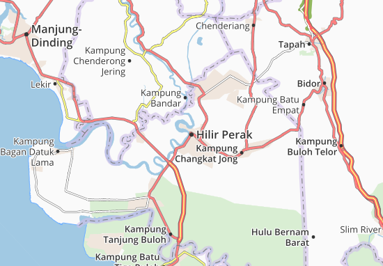 Karte Stadtplan Hilir Perak