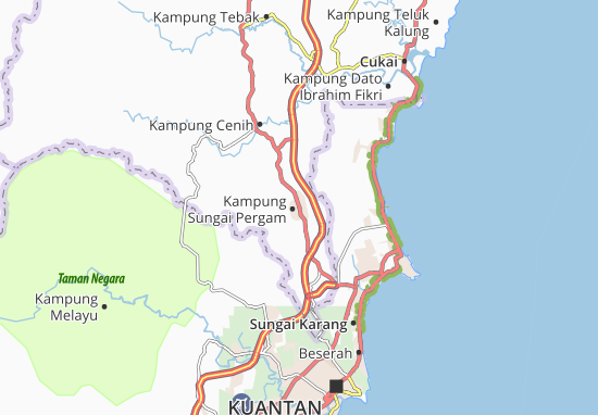 Kaart Plattegrond Kampung Sungai Pergam