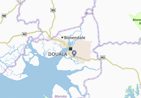 Karte Stadtplan Douala