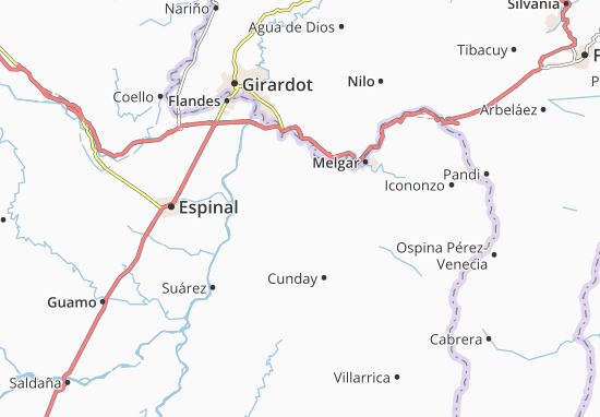 Karte Stadtplan Carmen de Apicalá