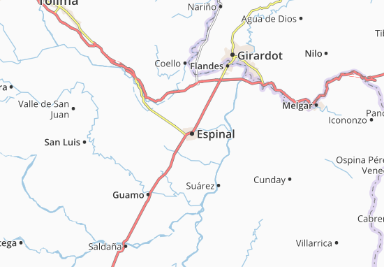 Karte Stadtplan Espinal