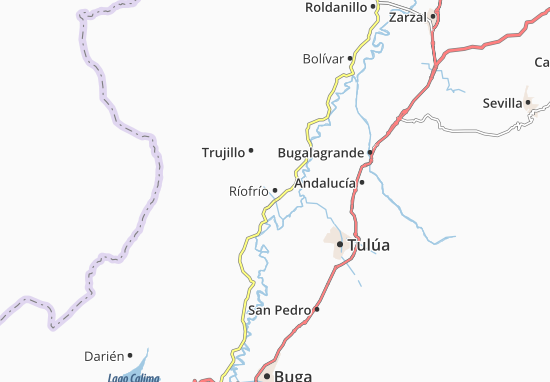 Karte Stadtplan Ríofrío