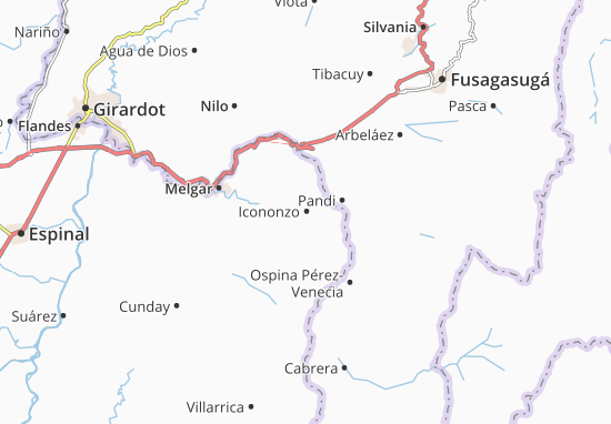Mapa Icononzo