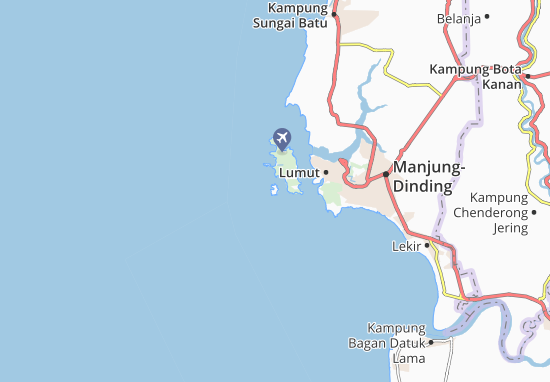 Karte Stadtplan Pulau Pangkor Laut