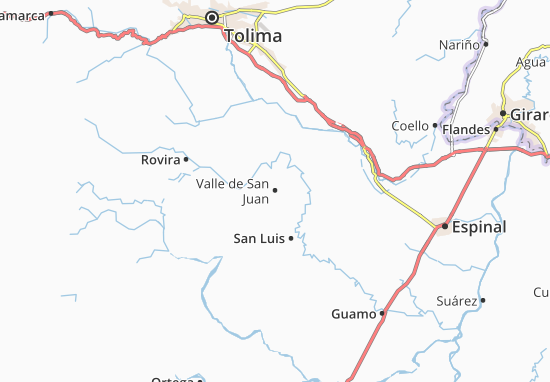 Karte Stadtplan Valle de San Juan