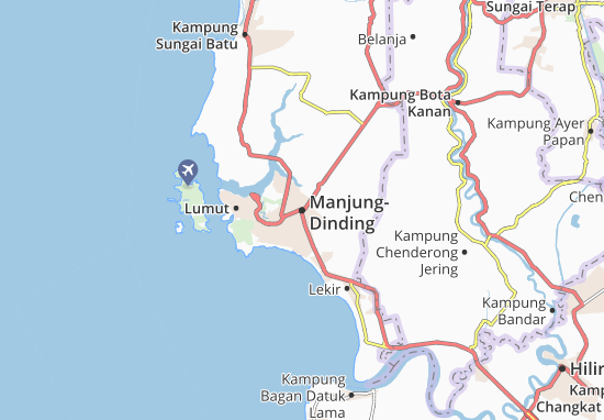 Karte Stadtplan Manjung-Dinding