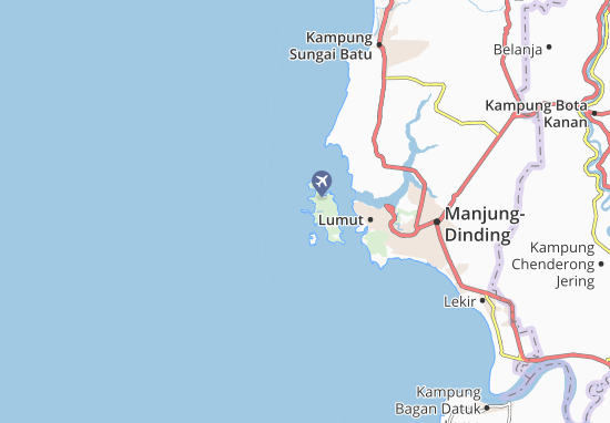 Karte Stadtplan Pulau Metanggor