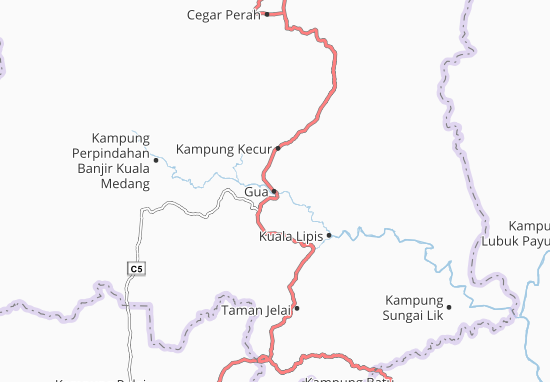 Kaart Plattegrond Kampung Beralas