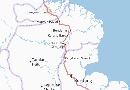 Karte Stadtplan Kota Kuala Simpang