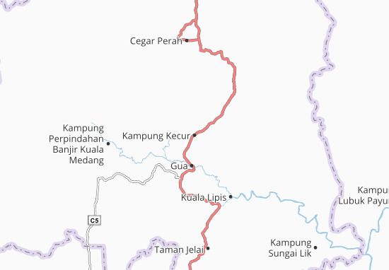 Kaart Plattegrond Kampung Kecur