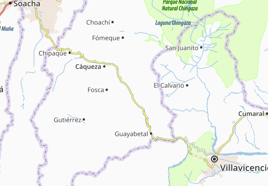 Karte Stadtplan Quetame