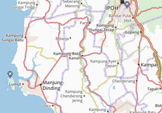 Karte Stadtplan Kampung Bota Kanan
