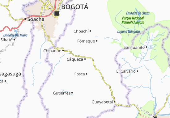 Cáqueza Map