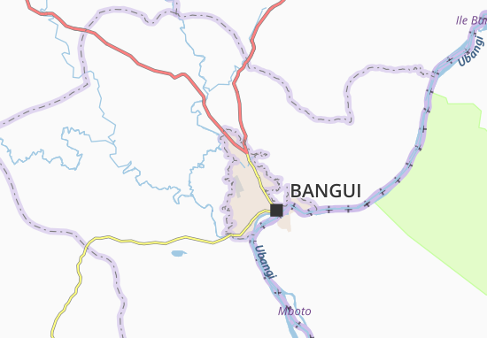 Kaart Plattegrond Bangui Outlying 1