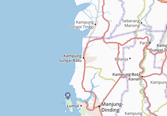 Kaart Plattegrond Kampung Sungai Batu