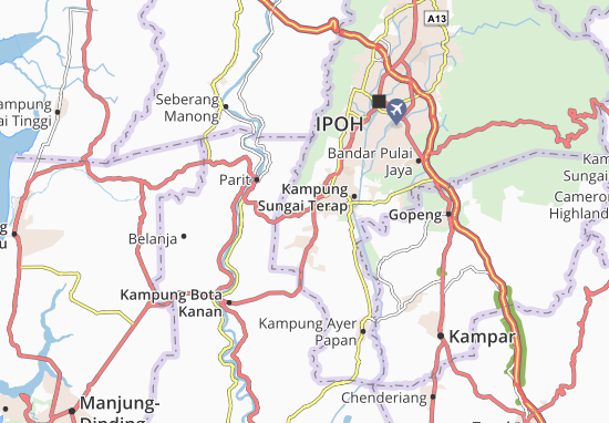 Karte Stadtplan Kampung Piandang