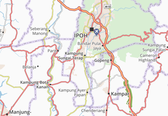 Karte Stadtplan Kampung Sungai Terap