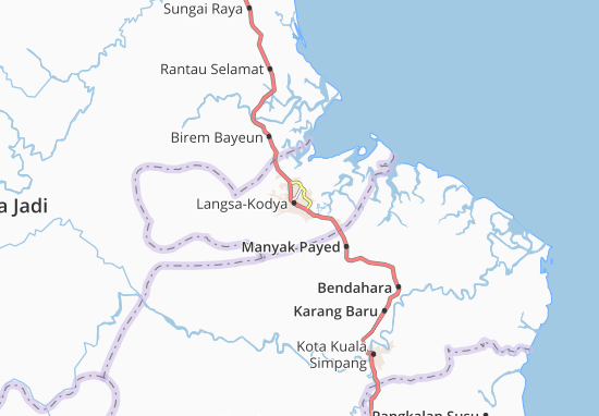 Kaart Plattegrond Langsa-Kodya