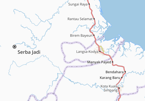 Karte Stadtplan Langsa Barat