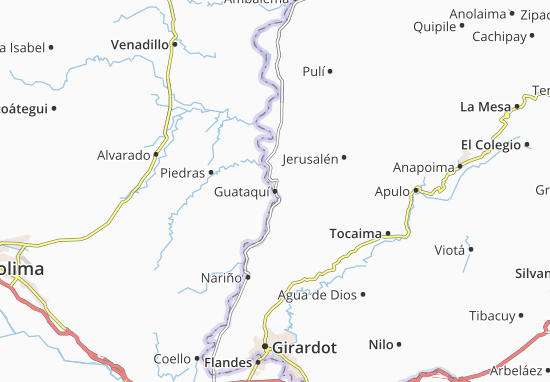 Karte Stadtplan Guataquí