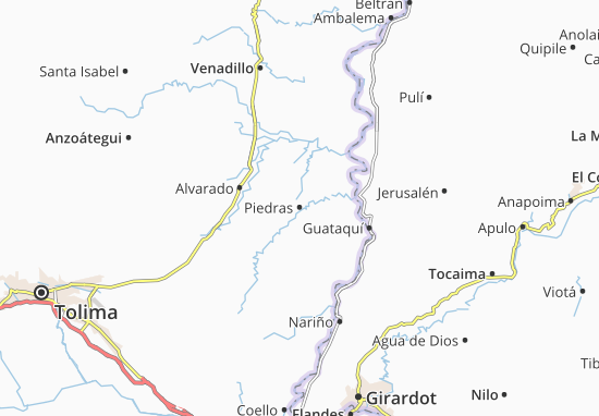 Karte Stadtplan Piedras