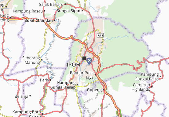 Karte Stadtplan Ipoh