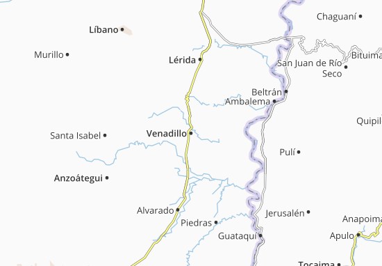 Karte Stadtplan Venadillo
