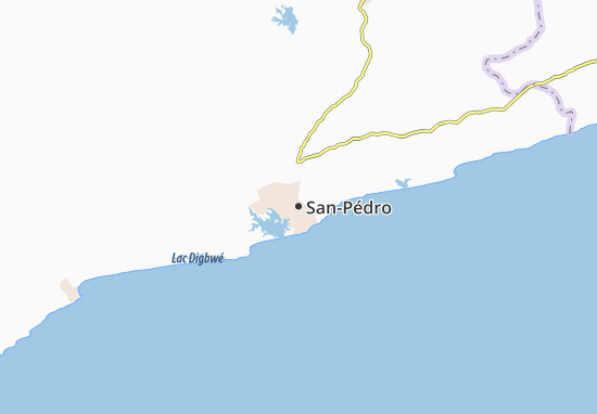 Kaart Plattegrond San-Pédro
