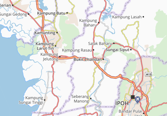Karte Stadtplan Kampong Paya Panjang