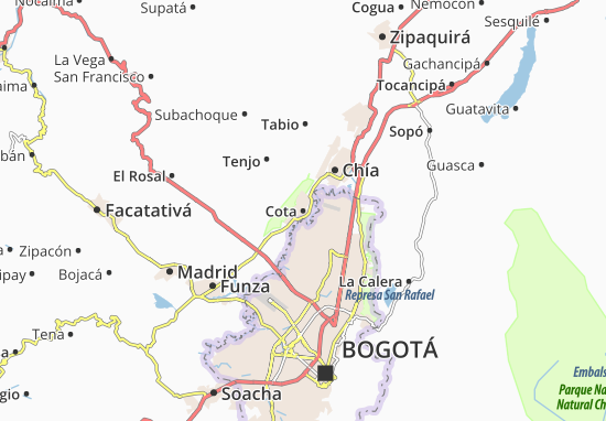 Karte Stadtplan Cota