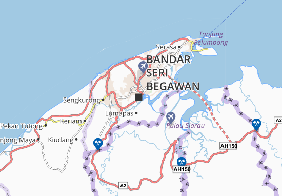 Karte Stadtplan Bandar Seri Begawan