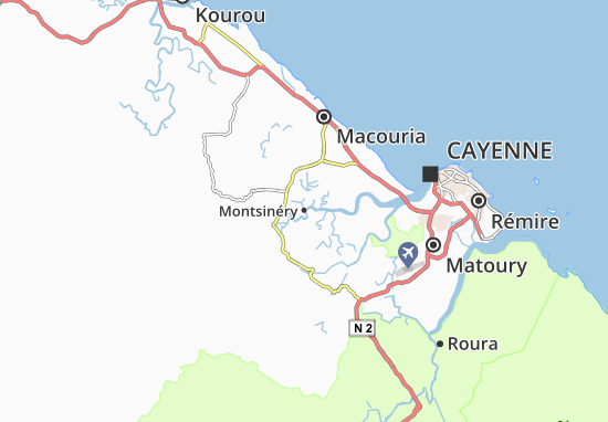 Mapa Montsinéry