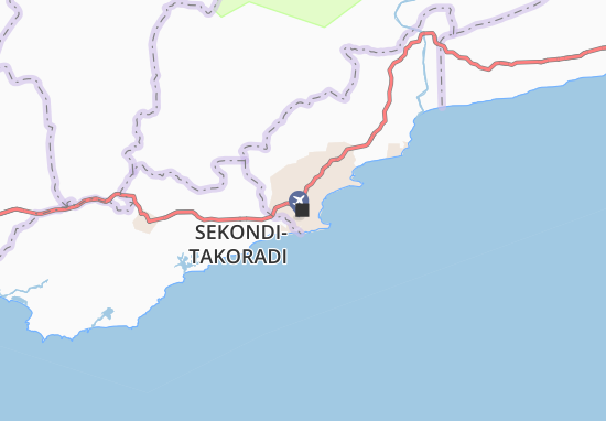 Kaart Plattegrond Sekondi-Takoradi