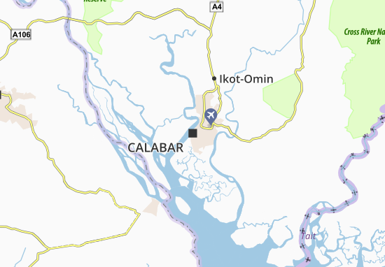 Karte Stadtplan Calabar