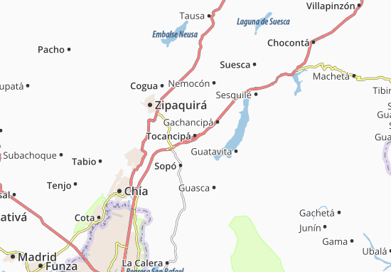 Kaart Plattegrond Tocancipá